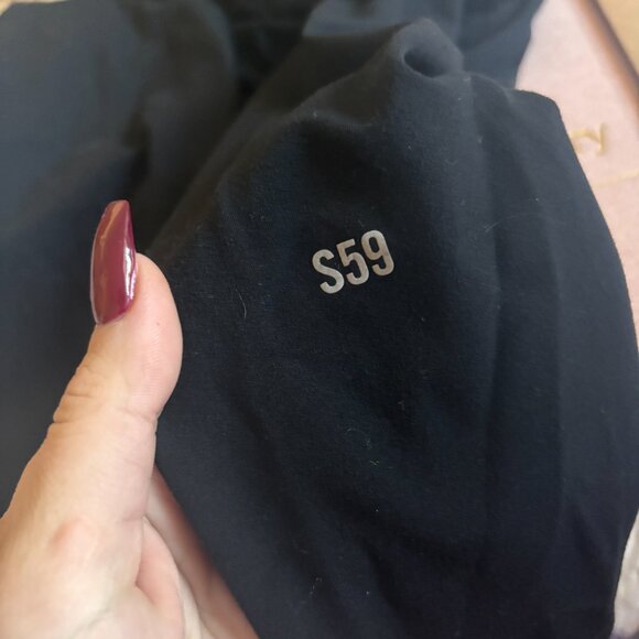 Splits59 Women XXS Black High Waisted Cropped Leggings Airweight Yoga Athleisure - Picture 5 of 5